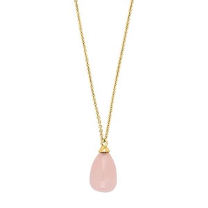 Nordahl Jewellery - SWEETS52 Halskette aus vergoldete silber mit rosa Stein 829 521-3